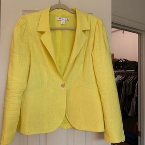 Yellow cotton blazer